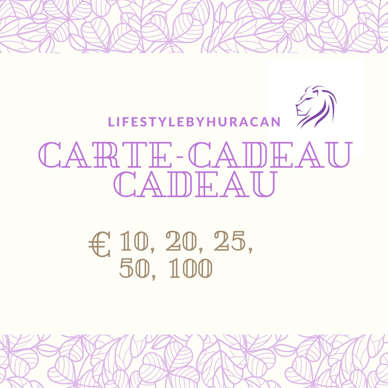 Cartes-cadeaux Lifestylebyhuracan