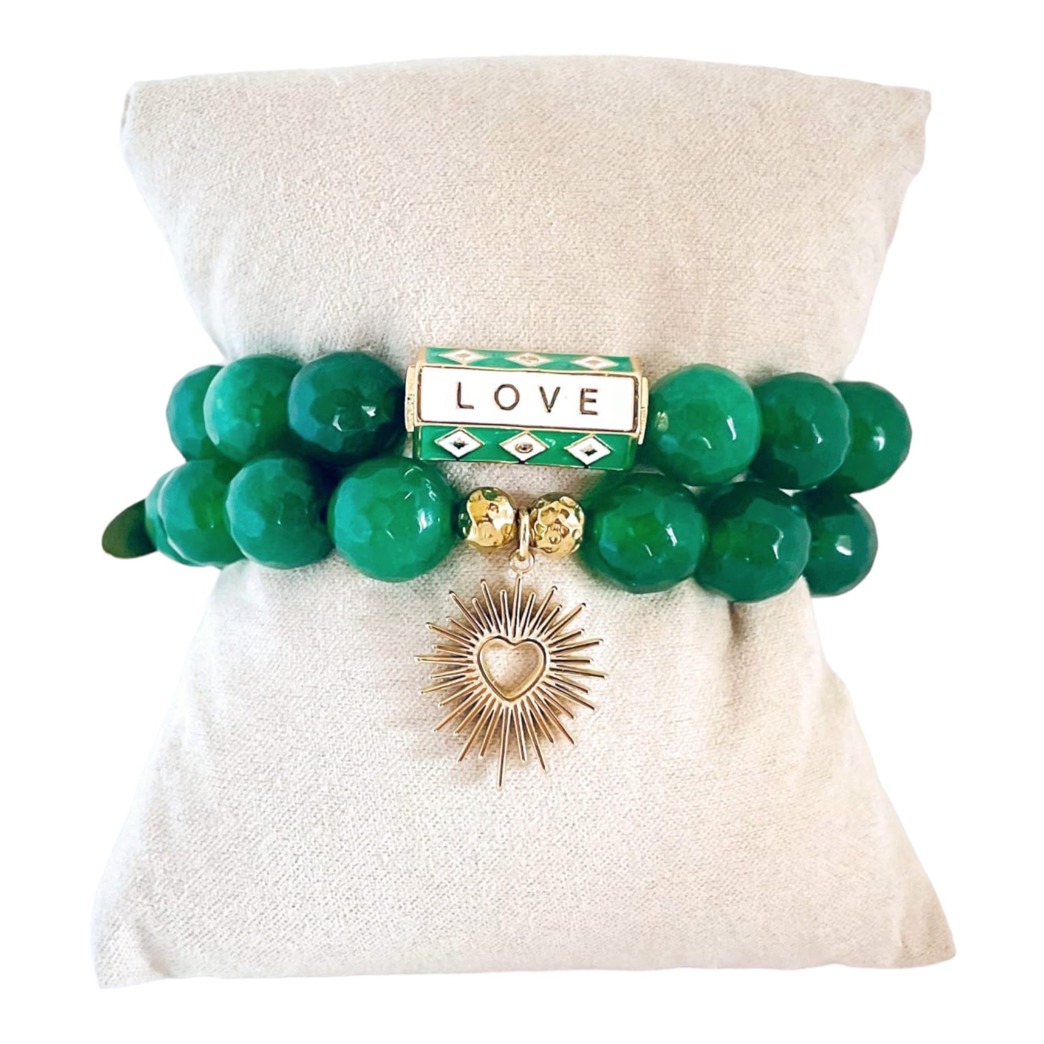 Ensemble de bracelets Love Green