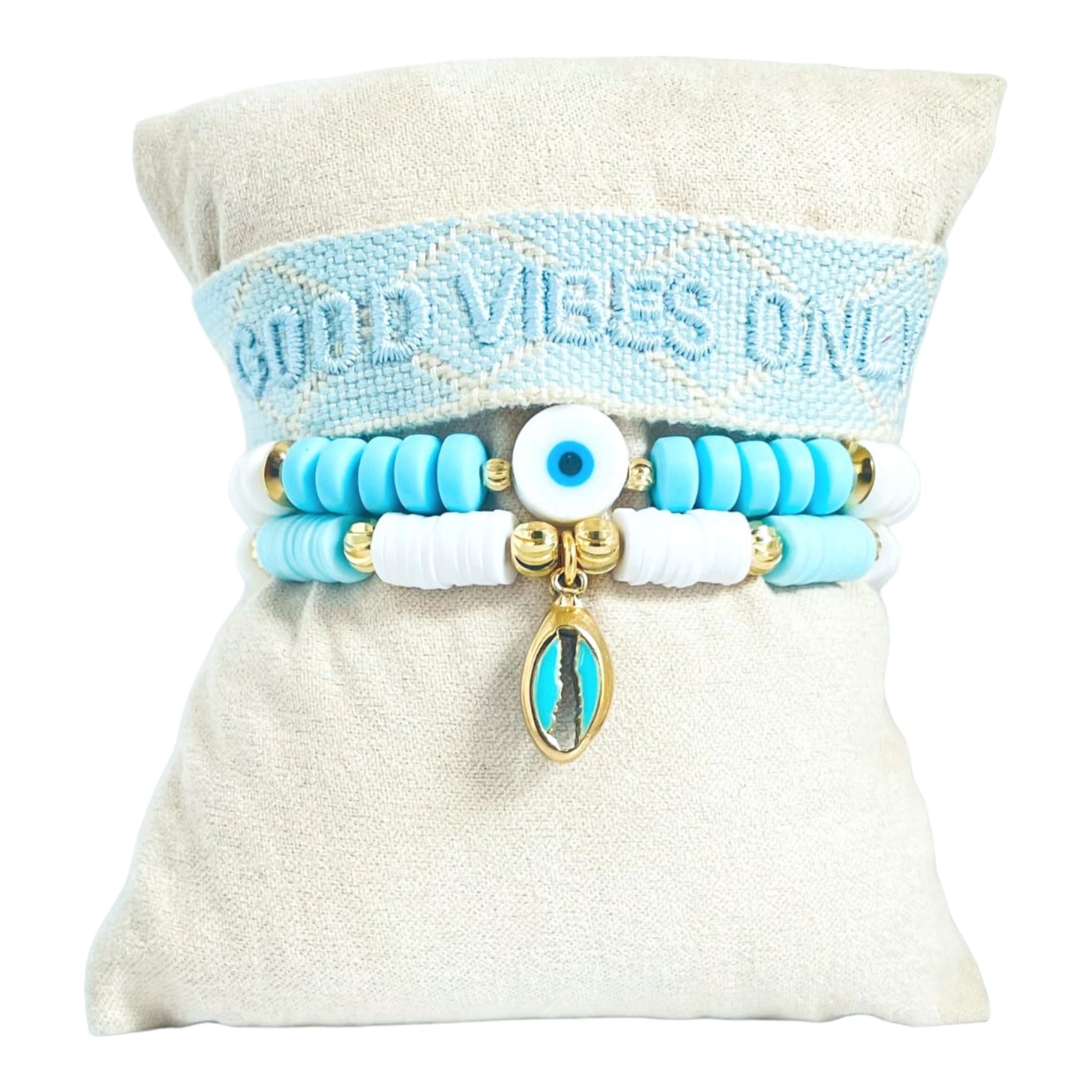 Ensemble de bracelets Good Vibes Only