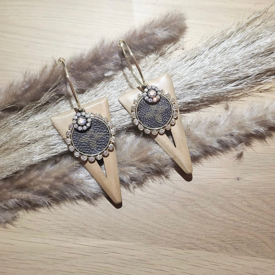 Boucles d'oreilles en bois Boho